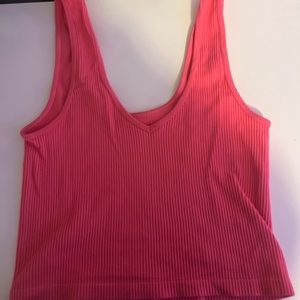 pink tank top
